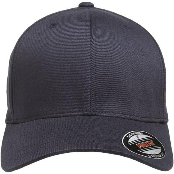 Men's Fitted Baseball Cap Stretch Fit Wool Blend Athletic Hat Sun Protection - Picture 2 of 7